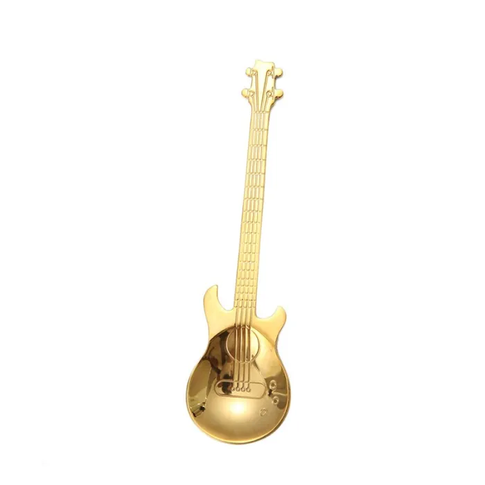 cucchiaino in acciaio inox con chitarra per tè e caffè & dolci