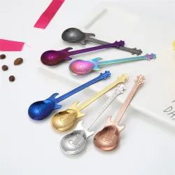 cucchiaino in acciaio inox con chitarra per tè e caffè & dolci