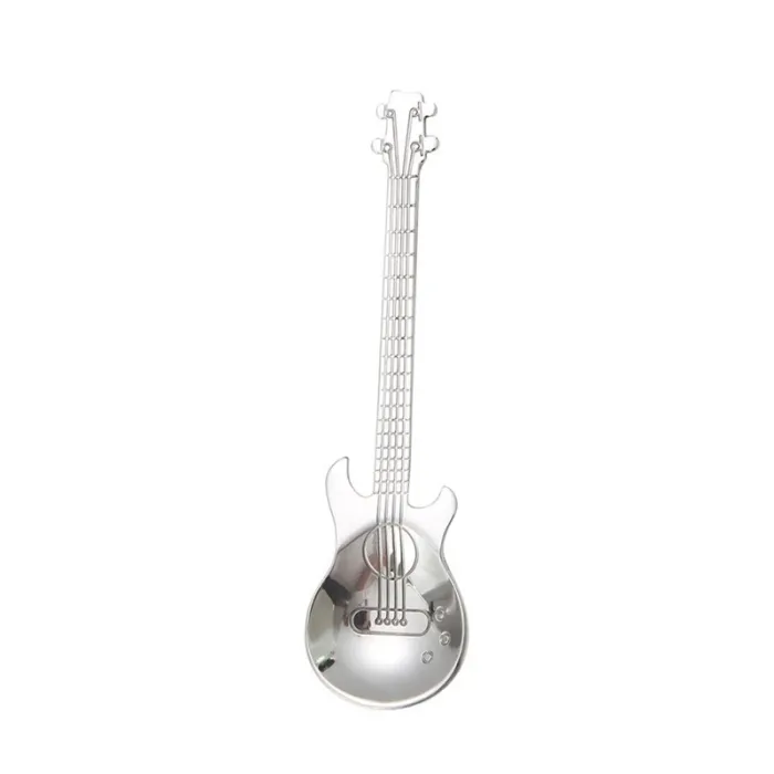 cucchiaino in acciaio inox con chitarra per tè e caffè & dolci