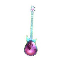 Rostfritt stål tesked med gitarr för te & kaffe & desserter