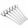 Stainless steel teaspoon with long handle for tea - coffee & desserts 6 pieces