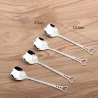 Cubiertoscucharaditas de acero inoxidable en forma de corazón para té & café & postres 10 piezas
