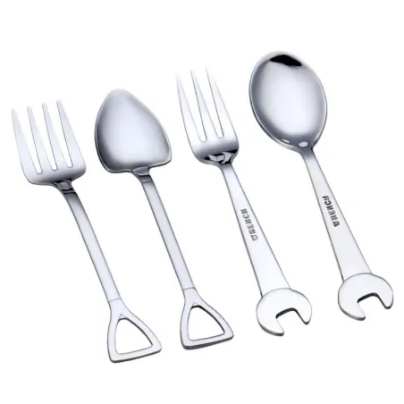 Shovel & wrench form - tesked & gaffel för te - kaffe & desserter
