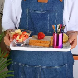 Stainless steel cocktail forks with a storage cup 9 piecesBestek