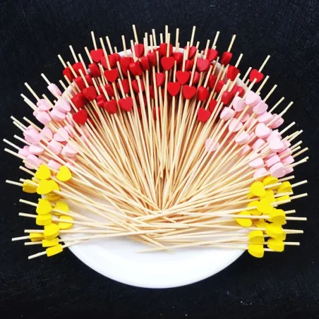 Decorative bamboo sticks for cocktail skewers 12cm 100 pieces