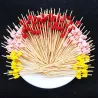 Decorative bamboo sticks for cocktail skewers 12cm 100 pieces