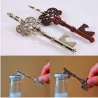 Key shaped bottle opener with keyring