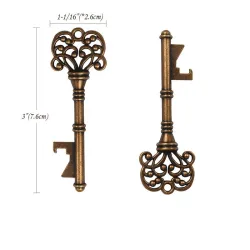 Keskeinen muotoinen pullon avaaja - vintage keychain