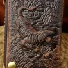 Design Dragon - portefeuille en cuir multifonction avec sangle & fermeture éclair