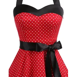 Vintage pizzo su vestito con pois