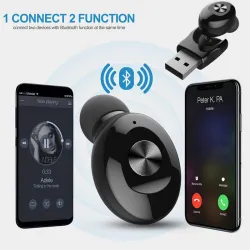 5.0 mini auricolare Bluetooth - auricolare wireless pod con ricarica USB