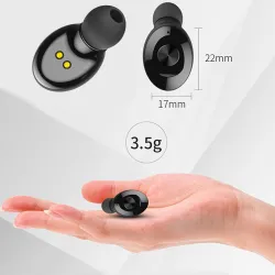Auriculares5.0 mini auricular Bluetooth - cápsula de auriculares inalámbricos con carga USB