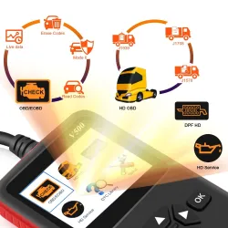 Bil & lastbil OBD2 scanner - V500 HD-kodläsare - dubbla användning - diagnostiskt verktyg