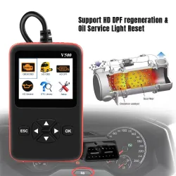 Car & truck OBD2 scanner - V500 HD code reader - dual-use - diagnostic tool