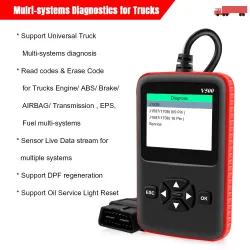 Bil & lastbil OBD2 scanner - V500 HD-kodläsare - dubbla användning - diagnostiskt verktyg