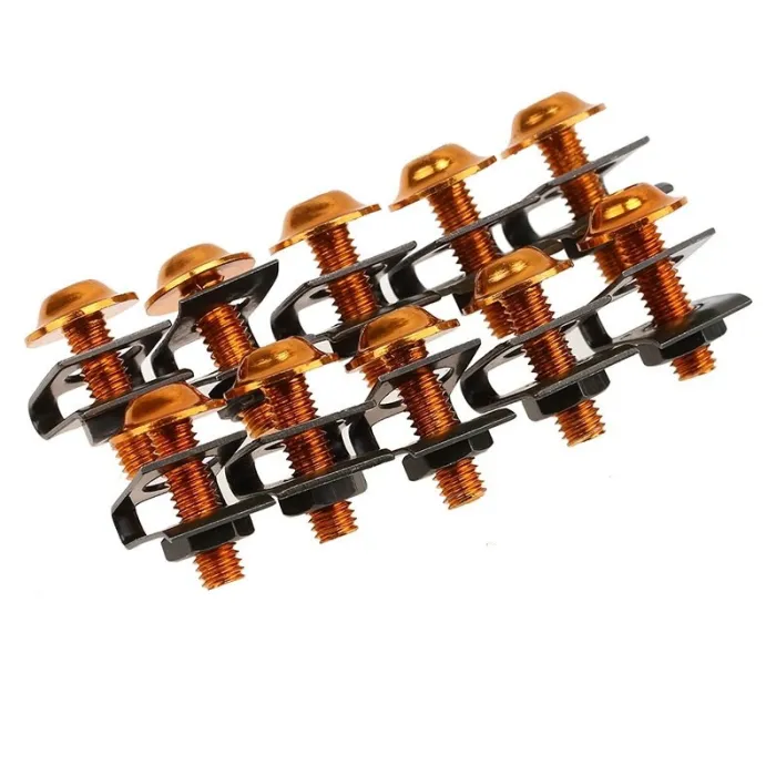Boulons de moto universels - clips de fixation de vitesse de flèche - boulons de fente - M6 10 * 6mm 10 pièces