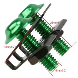 Universal-Motorradbolzen - Saug-Geschwindigkeits-Schrauben - M6 10 * 6mm 10 Stück