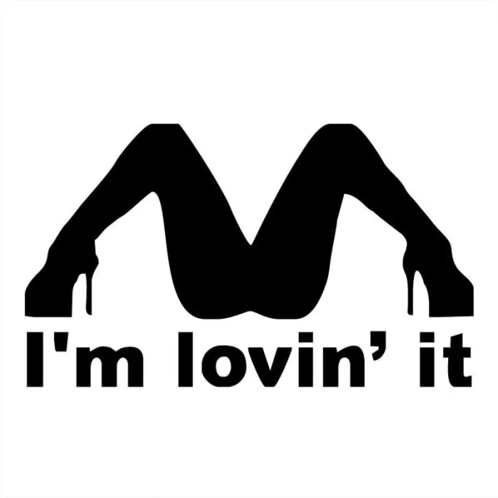 I'm Lovin' It - Adesivo auto in vinile 21.8 * 12.8 cm