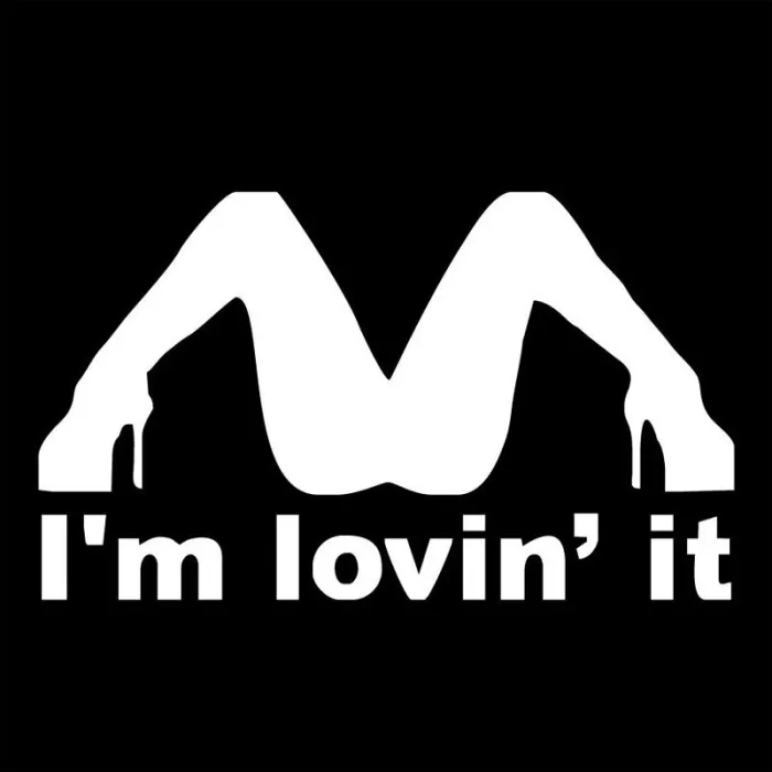 Ich bin Lovin' It - Vinyl Auto Aufkleber 21,8 * 12,8 cm