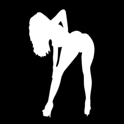 Sexy ragazza - adesivo in vinile auto 9 * 15 cm