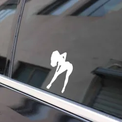 Sexy ragazza - adesivo in vinile auto 9 * 15 cm