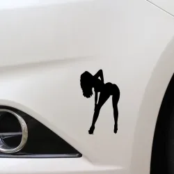 PegatinasChica sexy - pegatina de coche vinilo 9 * 15 cm