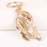 Crystal couple fish - keychain
