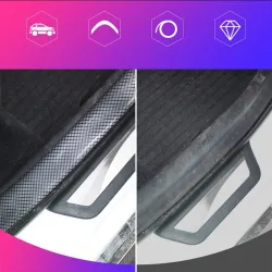 Pegatinas5D de fibra de carbono adhesiva de coche - protector de puerta