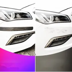 Pegatinas5D de fibra de carbono adhesiva de coche - protector de puerta