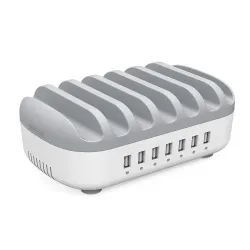 5V2.4A dock della stazione di ricarica USB a 7 posti con il supporto del telefono
