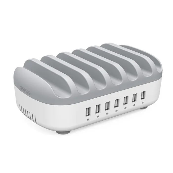 5V2.4A 7-porttinen USB-latausasema puhelimen haltijalla