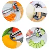 Multifunktionell 360 graders roterande köksredskap - peeler för grönsaker och frukter - grater - slicer