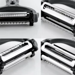 Multifunktionell 360 graders roterande köksredskap - peeler för grönsaker och frukter - grater - slicer