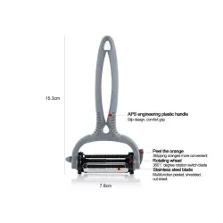 Multifunktionell 360 graders roterande köksredskap - peeler för grönsaker och frukter - grater - slicer
