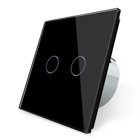 Lyx vägg ljusbrytare med touch sensor - kristallglas - 2gang & 1 sätt