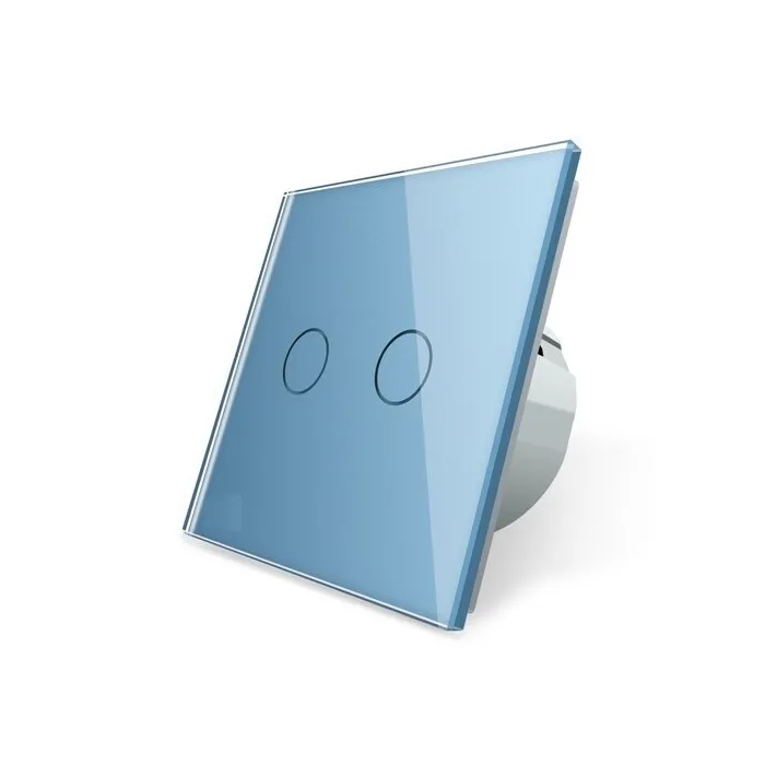 Interruttore di luce da parete di lusso con sensore touch - vetro di cristallo - 2gang & 1 modo