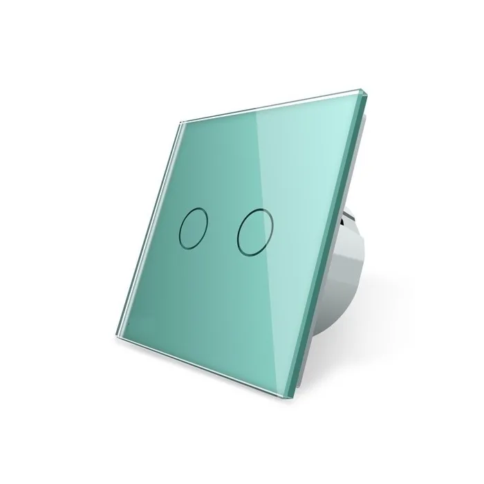 Interruttore di luce da parete di lusso con sensore touch - vetro di cristallo - 2gang & 1 modo