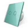 Interruttore di luce da parete di lusso con sensore touch - vetro di cristallo - 2gang & 1 modo