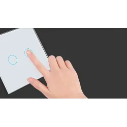 Interruptor de luz de parede de luxo com sensor de toque - vidro de cristal - 2gang & 1 maneira