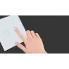 Lyx vägg ljusbrytare med touch sensor - kristallglas - 2gang & 1 sätt