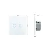 Lyx vägg ljusbrytare med touch sensor - kristallglas - 2gang & 1 sätt