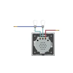 Lyx vägg ljusbrytare med touch sensor - kristallglas - 2gang & 1 sätt
