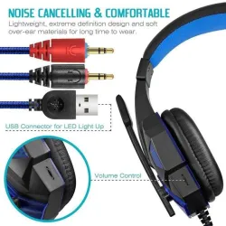 AuricularesPC780 - auriculares de juego - auriculares con cable con micrófono & Led