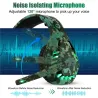 3,5 mm spelheadset - hörlurar med mikrofon & Led ljus