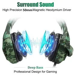 3.5mm gaming headset - headphones with microphone & Led light