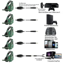 3.5mm gaming headset - headphones with microphone & Led light