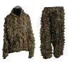 terno de caça com folhas 3D - conjunto de camuflagem