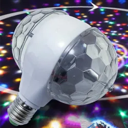 6W LED E27 RGB lumière - ampoule tournante avec double tête - phase & lampe disco