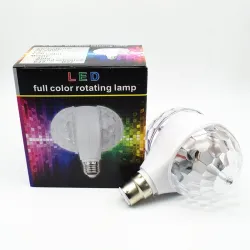 Iluminación de escenarios y eventos6W LED E27 luz RGB - bombilla giratoria con doble cabeza - etapa & lámpara disco