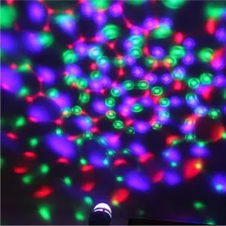 6W LED E27 RGB Licht - rotierende Lampe mit Doppelkopf - Bühne & Disco Lampe